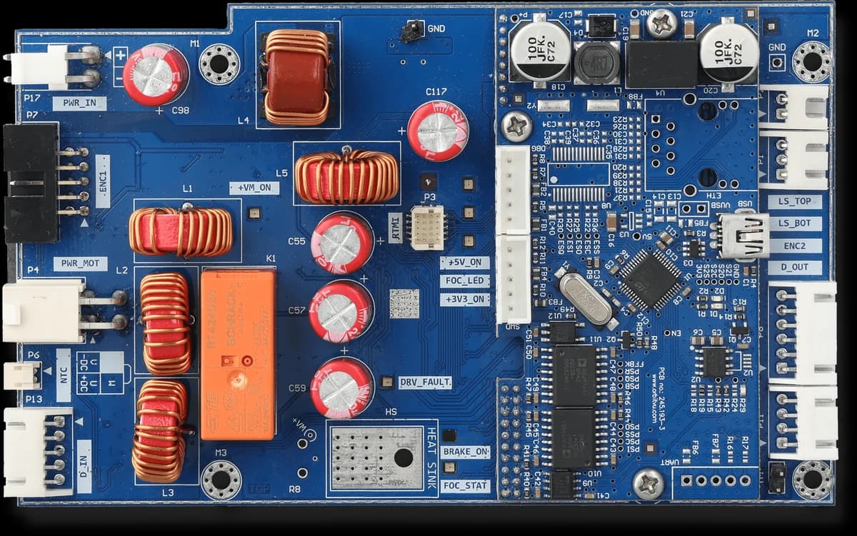 Exempel på ett elektronikkort från Alphashot XL G2
