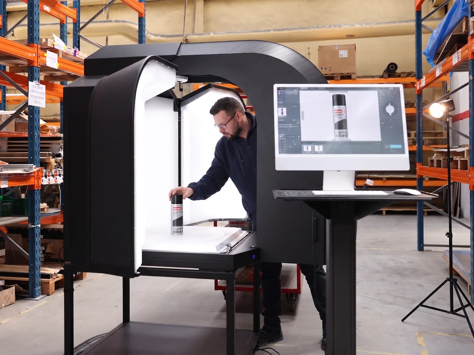 Industridel placerad för fotografering