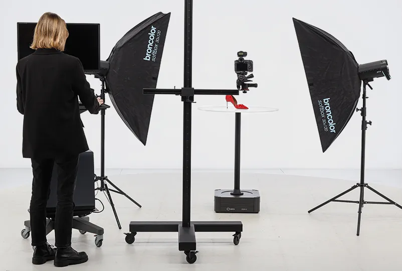 Orbitvu-vridbord integrerat med fotostudio
