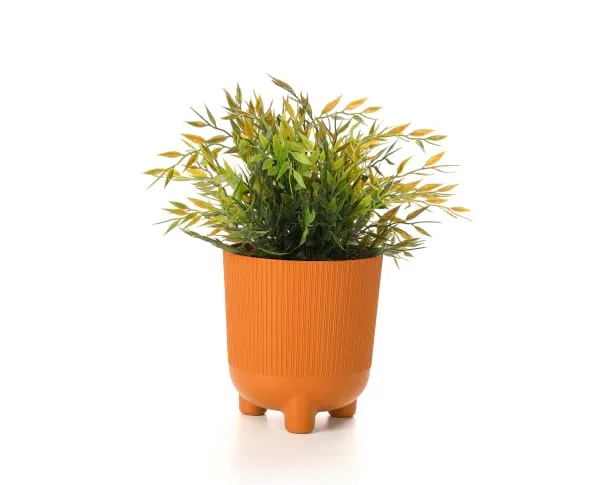 Packshot av orange blomkruka