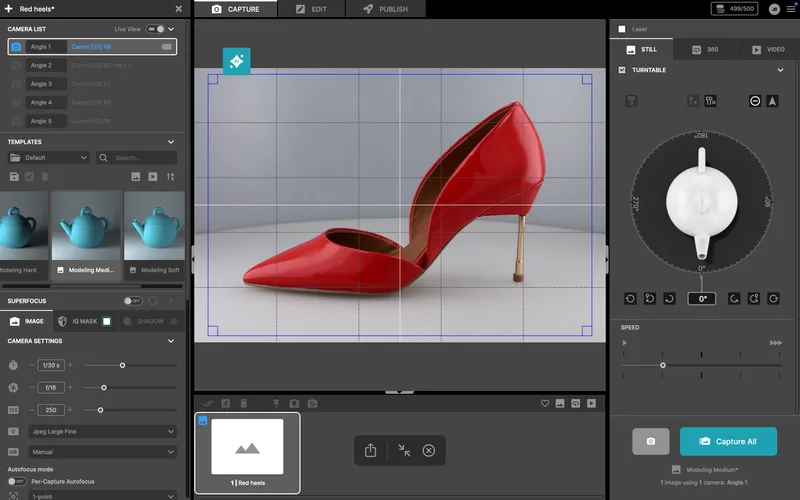 Fotografera produkten utan IQ Mask