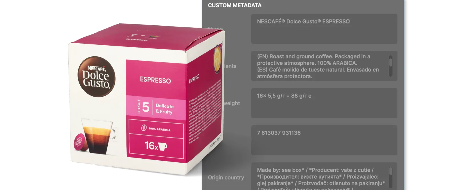 Orbitvus AI OCR - extrahera etiketter, artikelnummer och produktdata från bilder