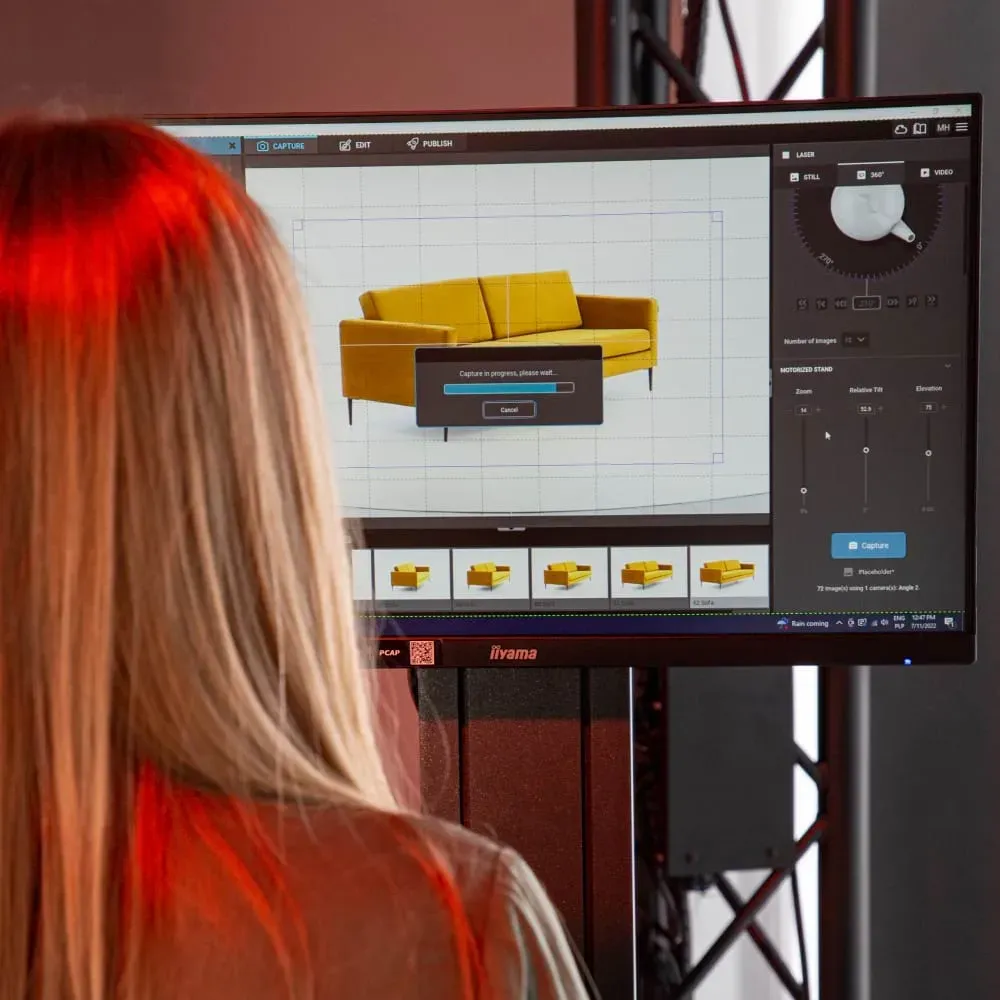 Mjukvara för redigering av produktbilder för 360-fotografering av möbler