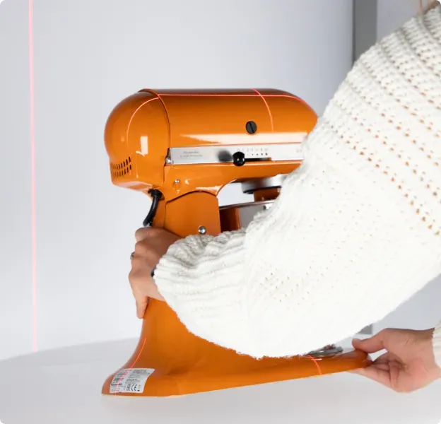 Installation av orange köksmaskin
