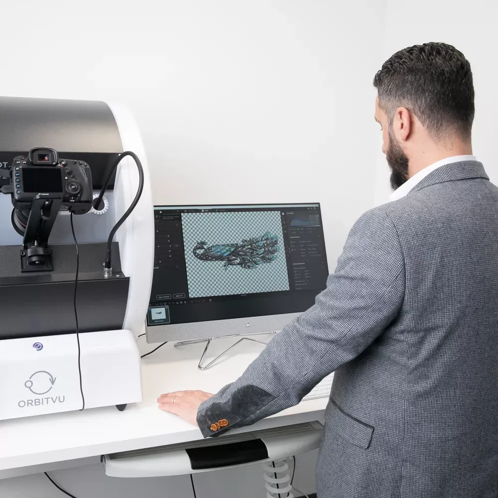 Användning av Orbitvus fotostudiomjukvara och utrustning